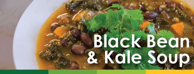 black bean & kale soup