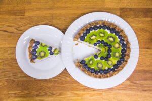 Blueberry Kiwi Cheesecake Tart