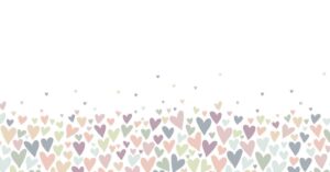 Lovely hand drawn doodle hearts seamless pattern, pastel colored