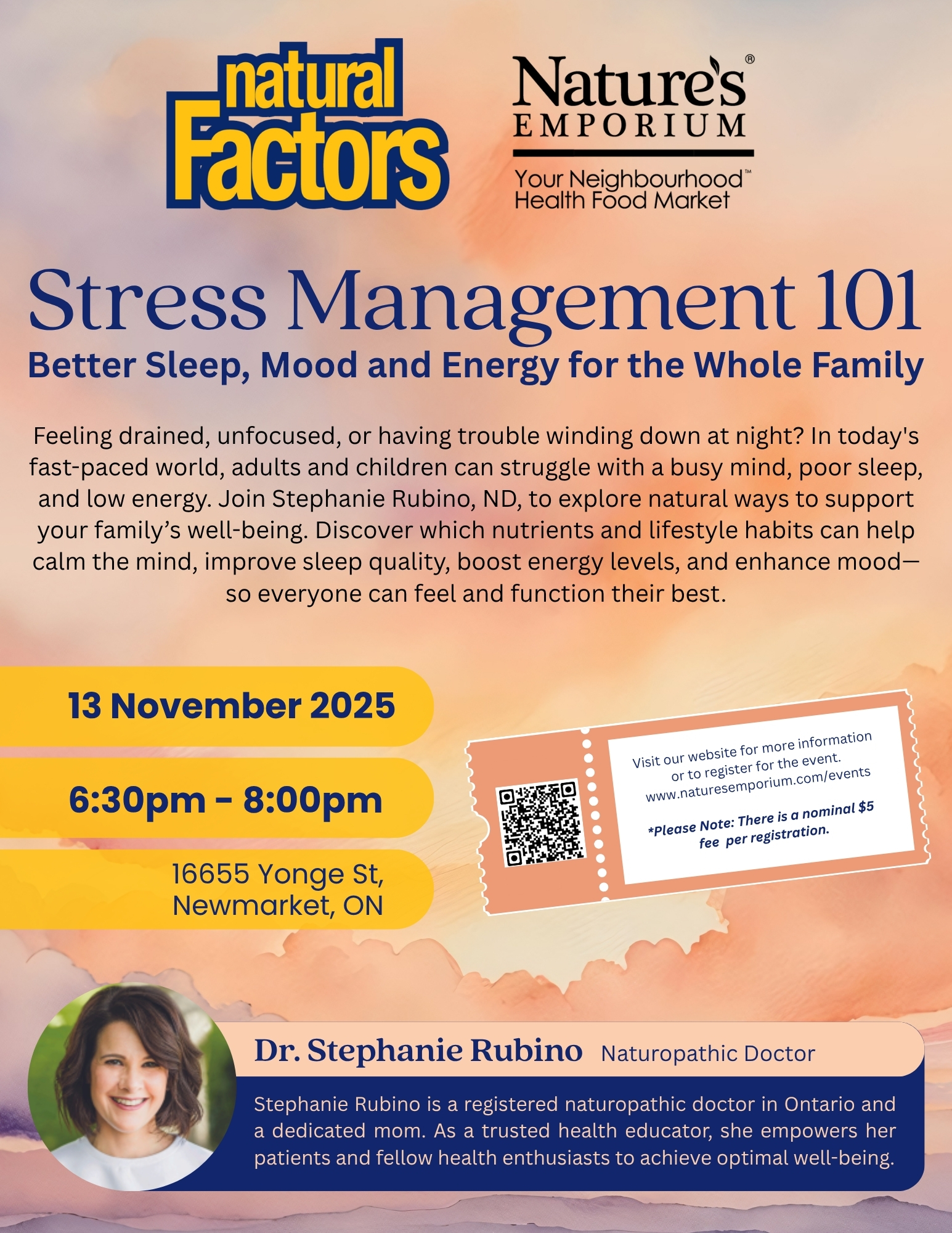 Natural Factors – Newmarket November 13