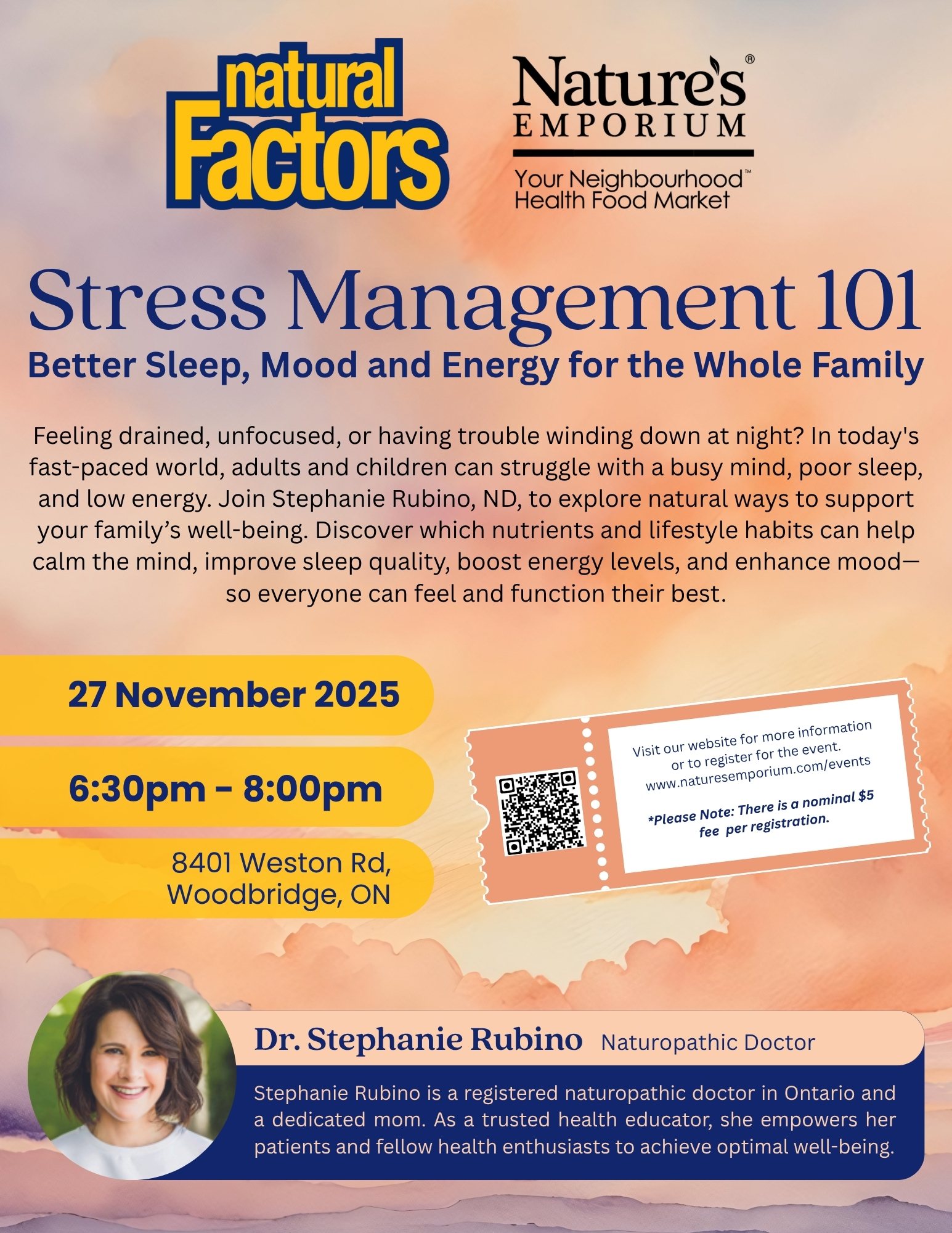 Natural Factors – Woodbridge November 27